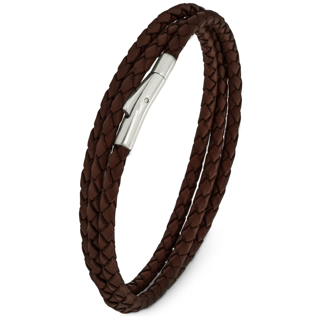 Lederkette mit Edelstahlverschluss