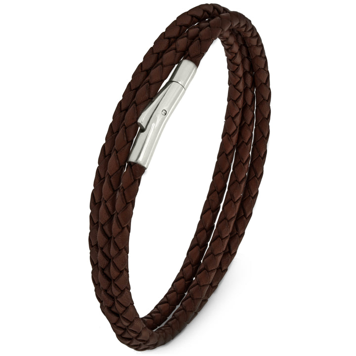 Lederkette mit Edelstahlverschluss