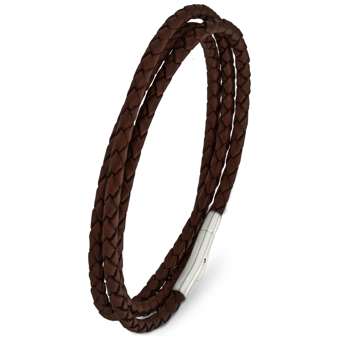 Lederkette mit Edelstahlverschluss