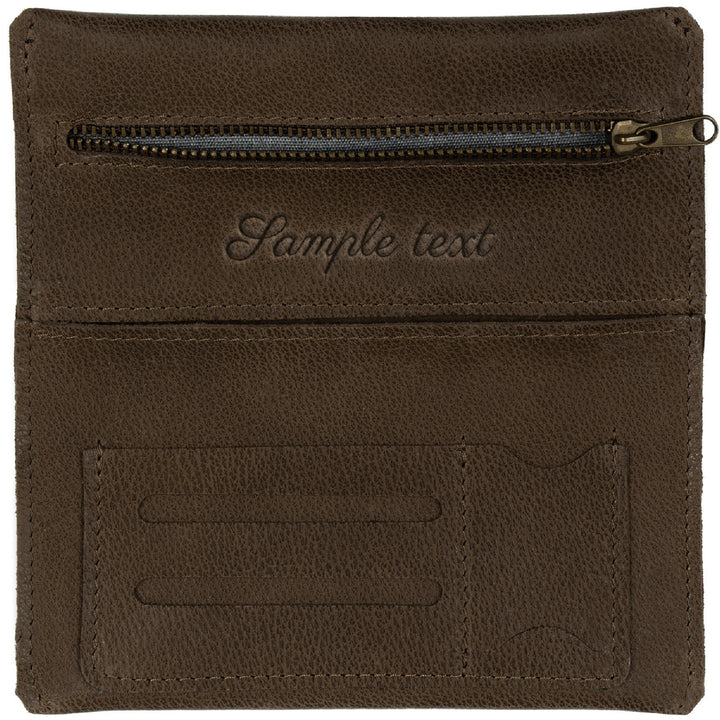 Braune Ledertabaktasche mit Gravur innen #color_braun