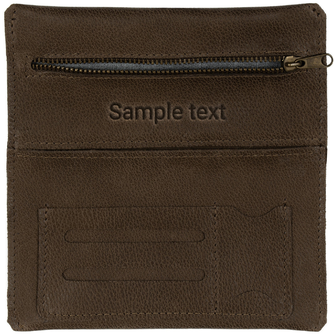 Braune Ledertabaktasche mit Gravur innen #color_braun