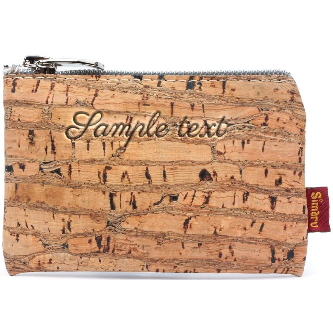 Schlüsseltasche aus hellem Kork mit Gravur  #color_raizes