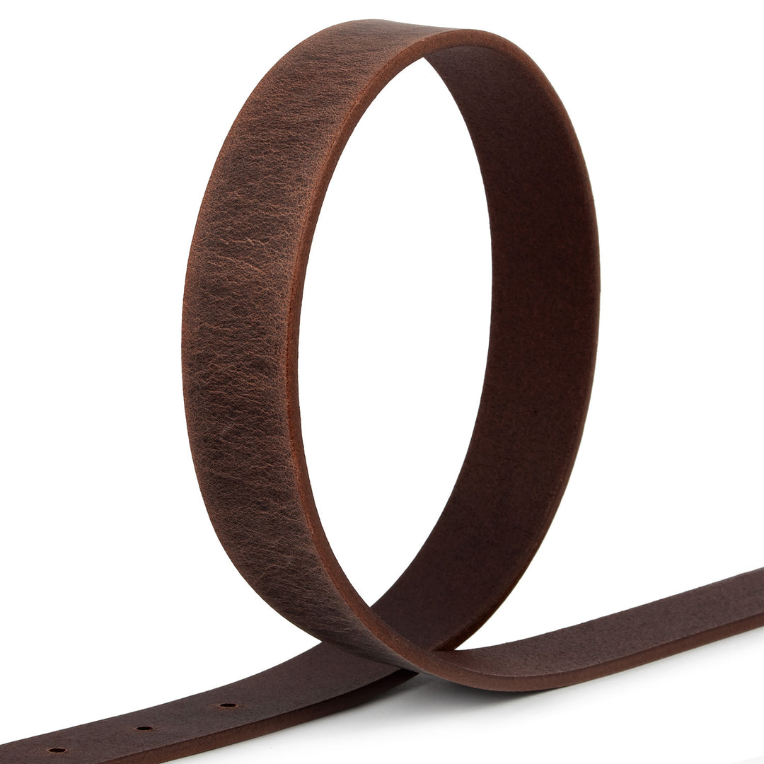 Looping artige Schlaufe eines Gürtelriemens aus braunem Leder  #color_braun-used