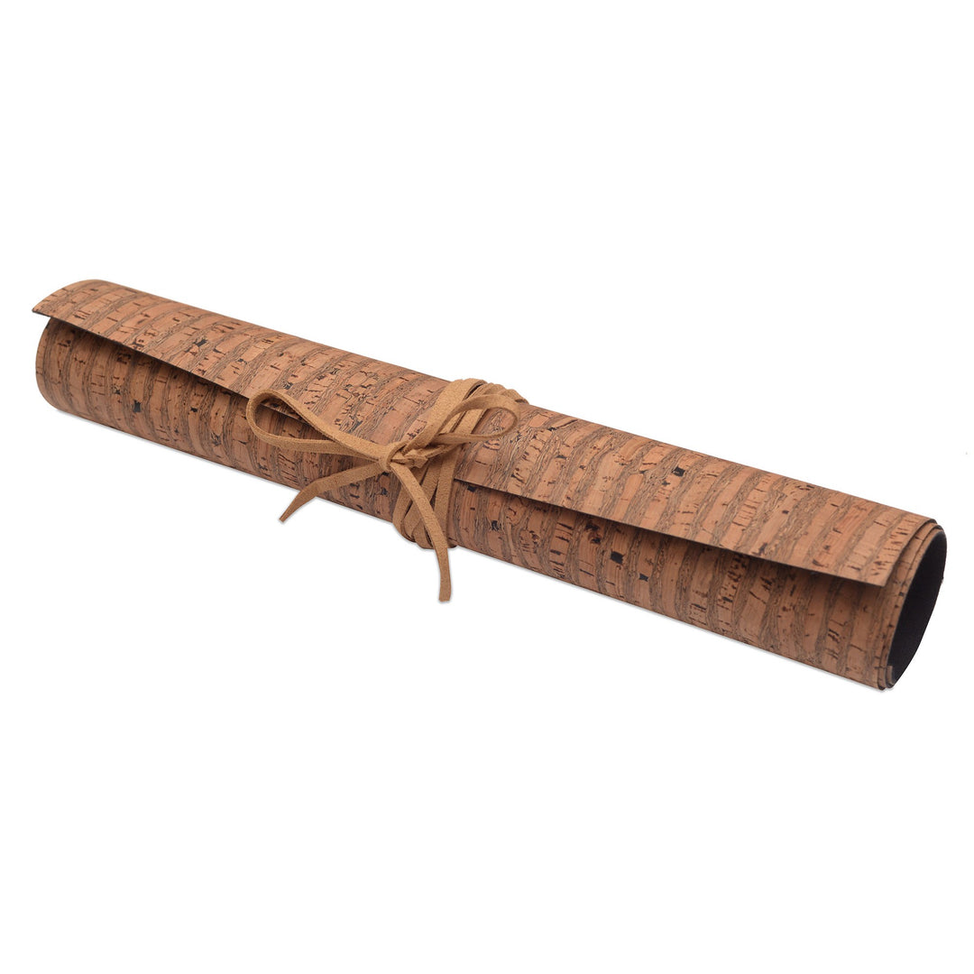 Zusammengebundene Korkrolle, Farbe natur mit Muster