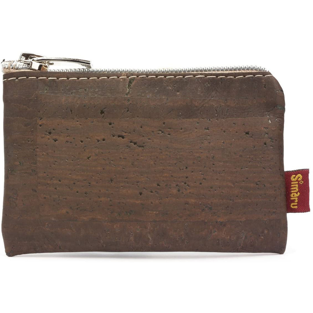 Braune Schlüsseltasche aus Kork mit Reißverschluss #color_braun