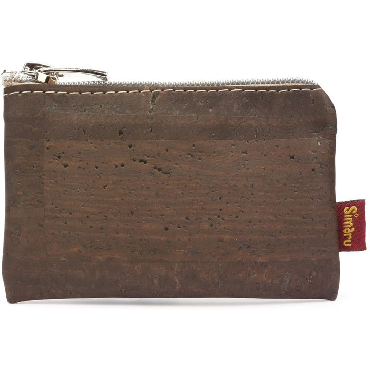 Braune Schlüsseltasche aus Kork mit Reißverschluss #color_braun