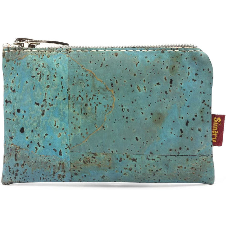 Türkise Schlüsseltasche aus Kork mit Reißverschluss #color_tuerkis