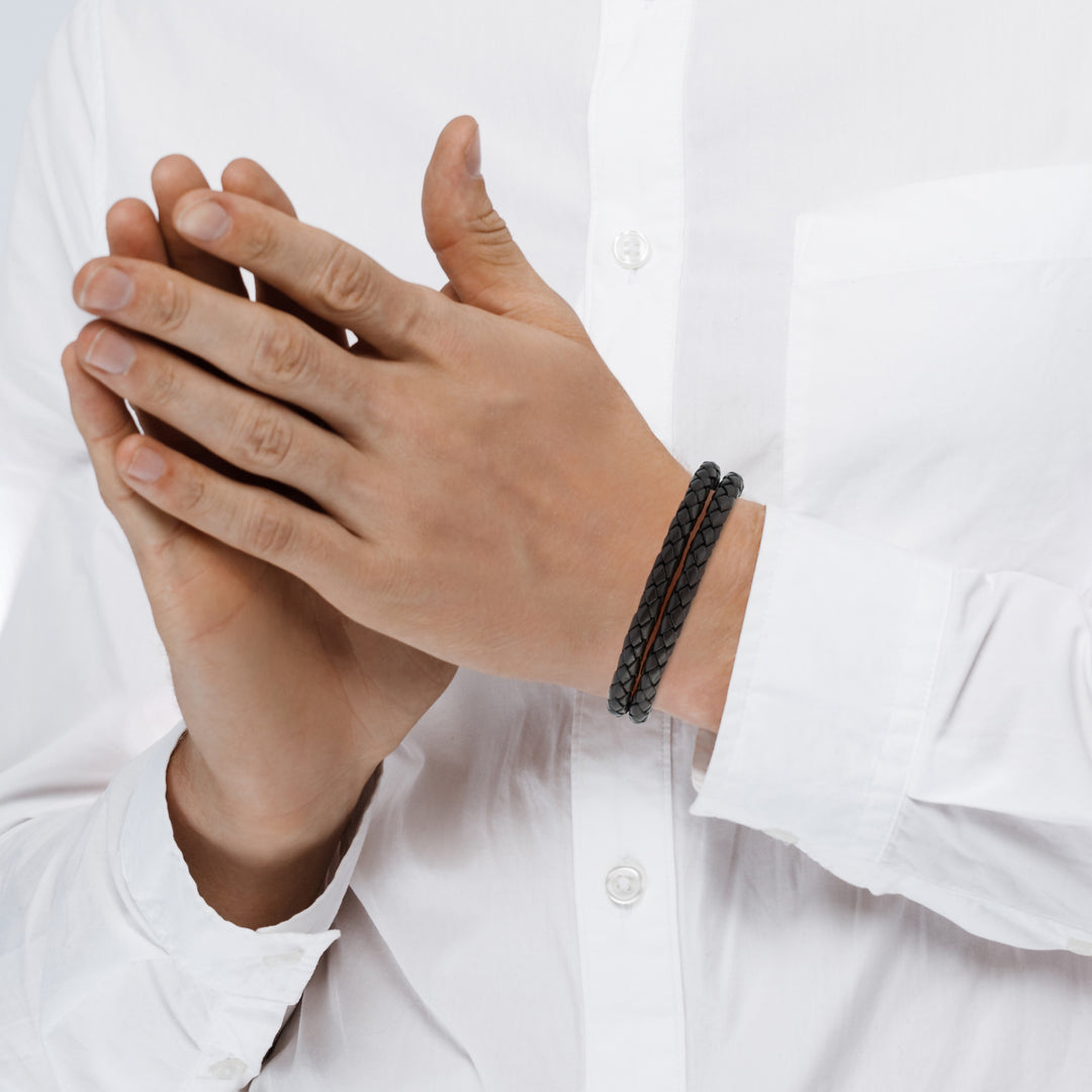 Lederarmband HAKVIK mit 2x6mm Riemen