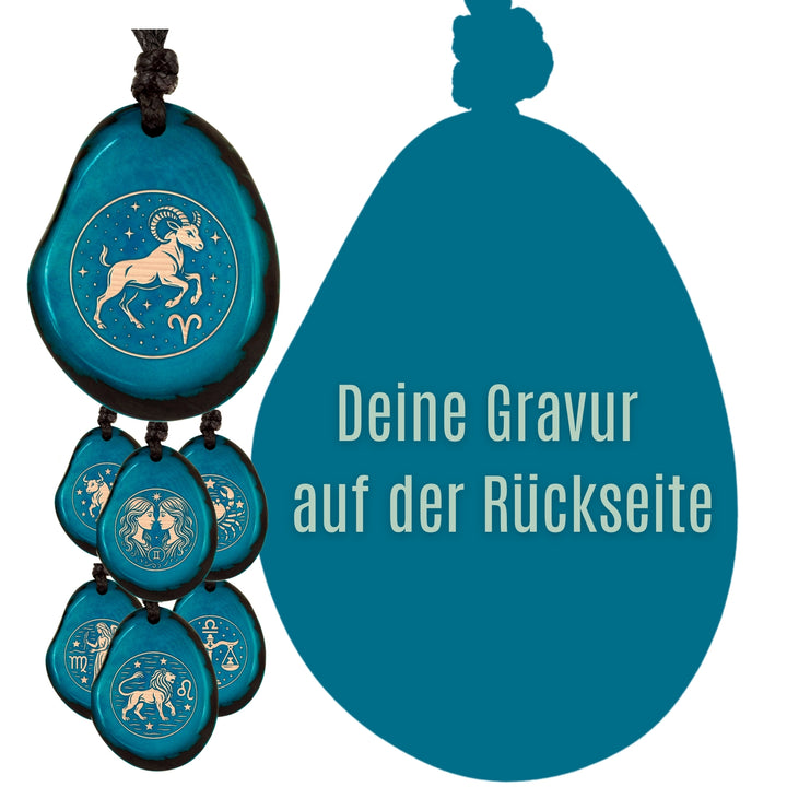 TÜRKIS-Sternzeichen Amulett-Model Parent