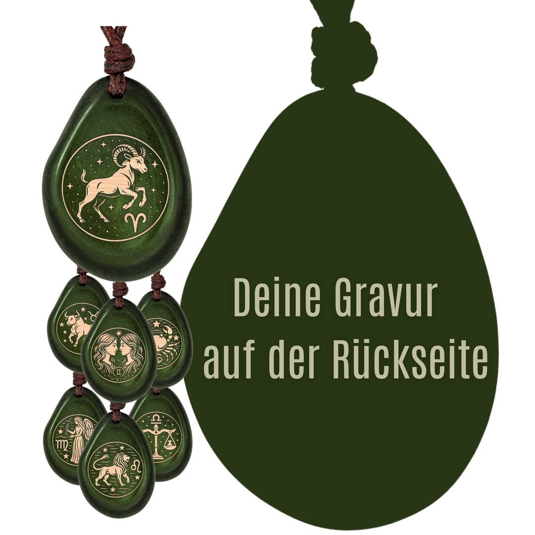 GRÜN Sternzeichen Amulett