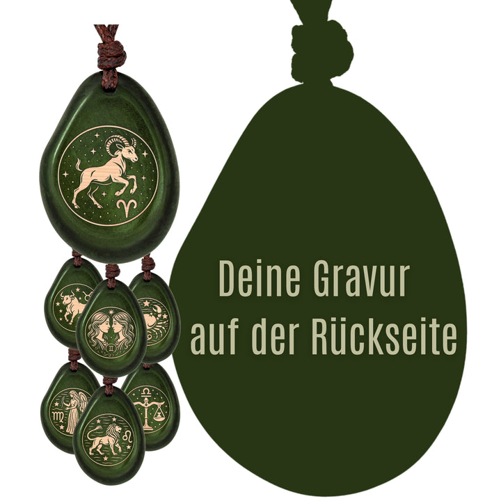 GRÜN Sternzeichen Amulett