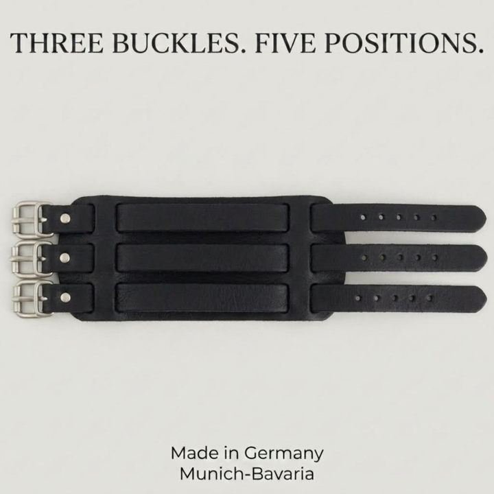 Leather bracelet for men with rivets size adjustable