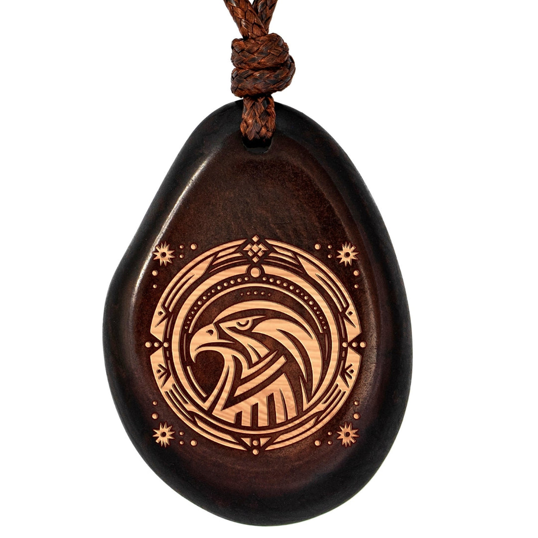 Kette aus Taguanuss-Anhänger (Braun) - ADLER2