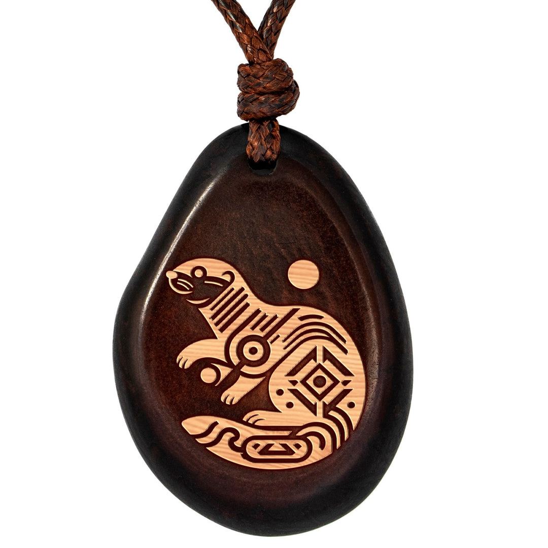 Kette aus Taguanuss-Anhänger (Braun) - OTTER