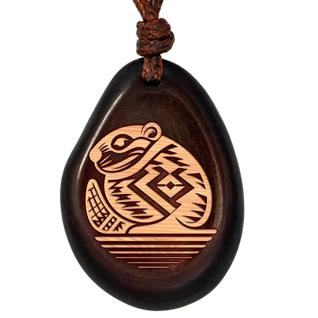 Kette aus Taguanuss-Anhänger (Braun) - BIBER