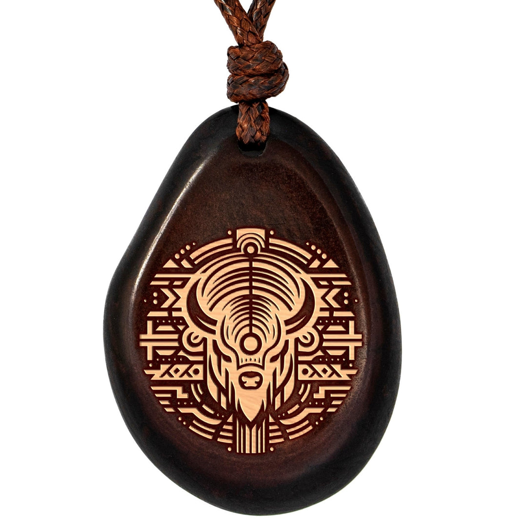 Kette aus Taguanuss-Anhänger (Braun) - BISON