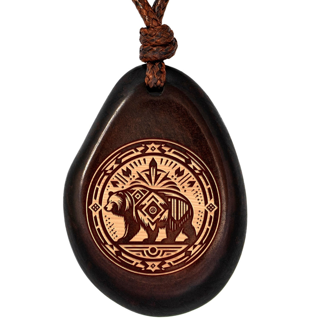 Kette aus Taguanuss-Anhänger (Braun) - BAER