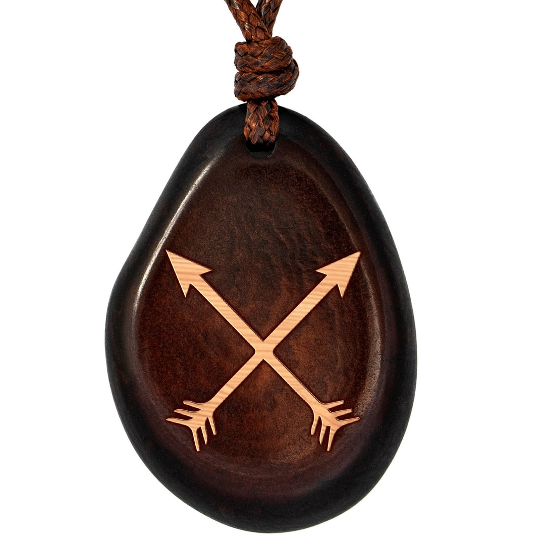 Kette aus Taguanuss-Anhänger (Braun) - FREUNDSCHAFT