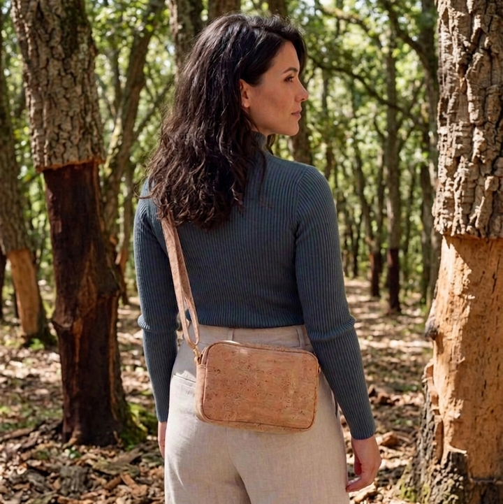 Kork-Handtasche Mini Box Bag