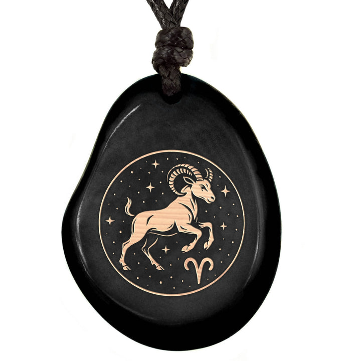 SCHWARZ-Sternzeichen Amulett-Model Parent