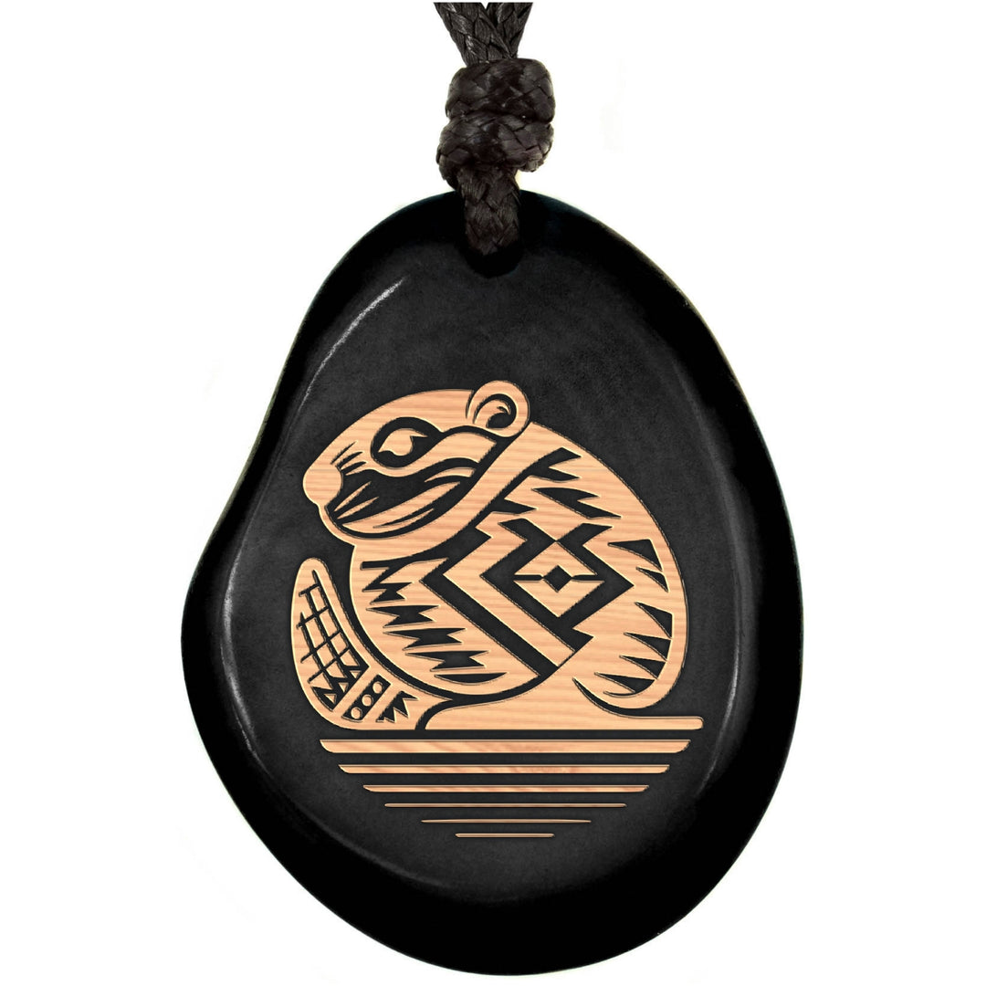 SCHWARZE Kette aus Taguanuss