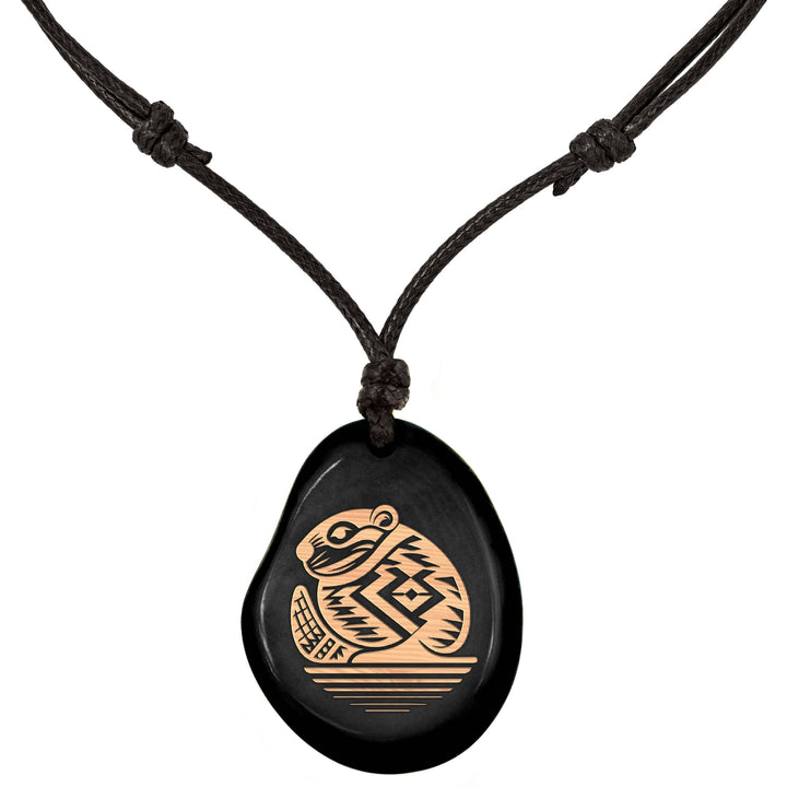 SCHWARZE Kette aus Taguanuss