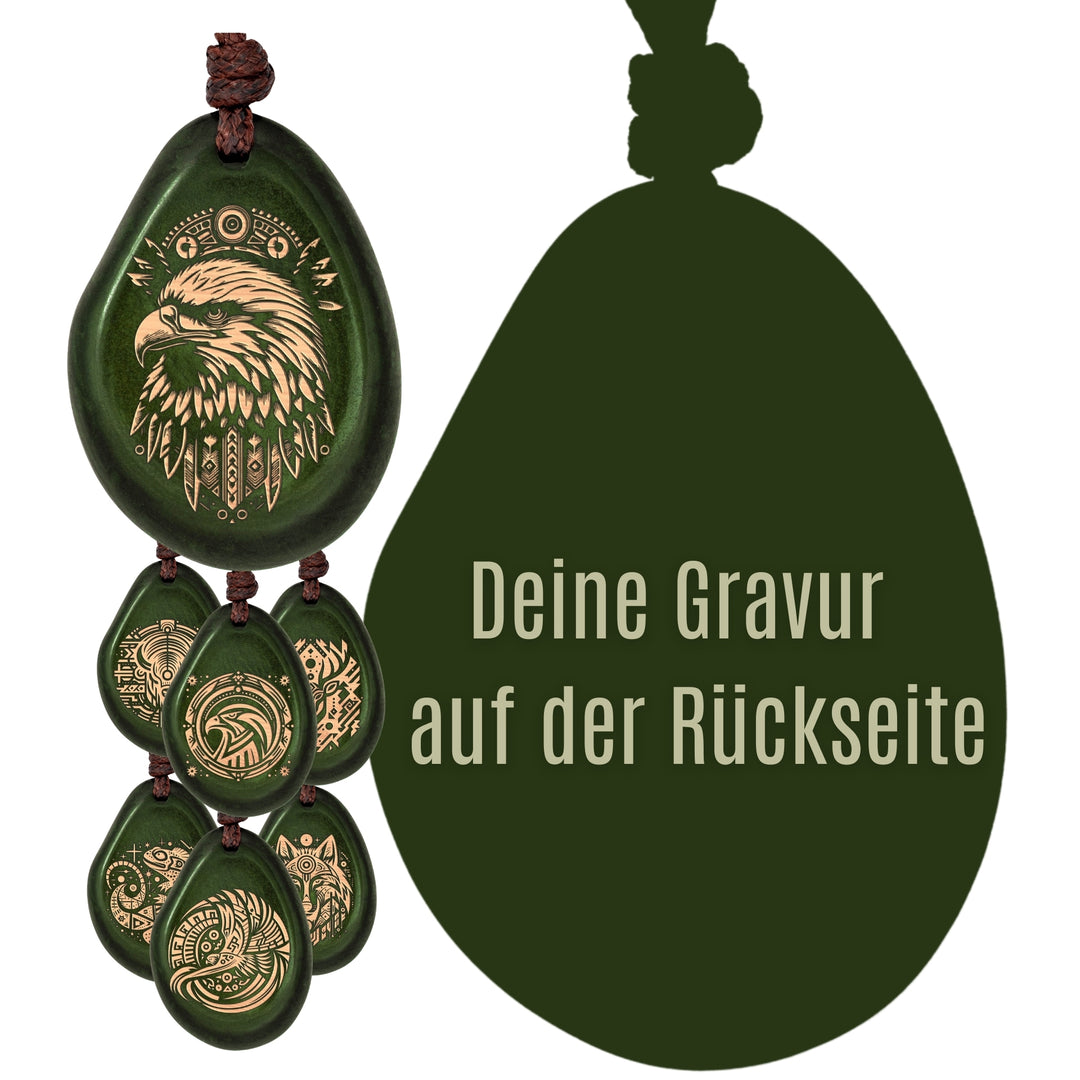 GRÜNE Kette aus Taguanuss