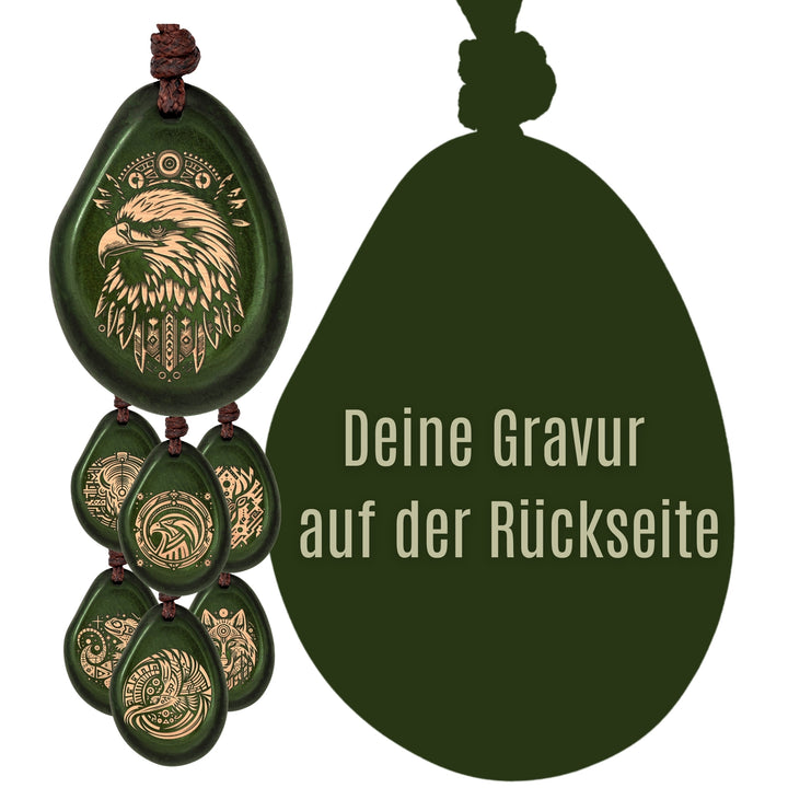 GRÜNE Kette aus Taguanuss