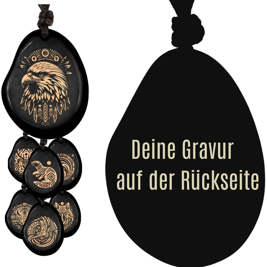 SCHWARZE Kette aus Taguanuss