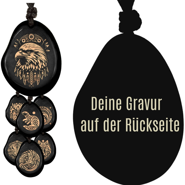 SCHWARZE Kette aus Taguanuss