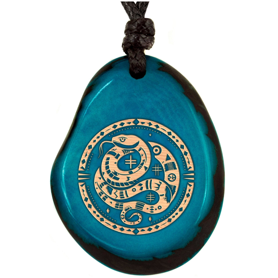TÜRKISE Kette aus Taguanuss