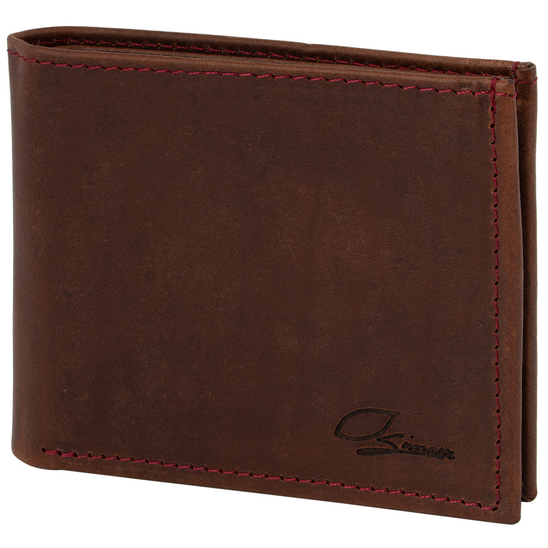 Compact men wallet made of genuine leather