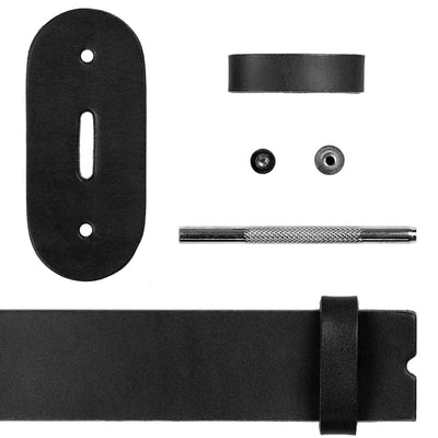 Lederriemen 3,5cm schwarz
