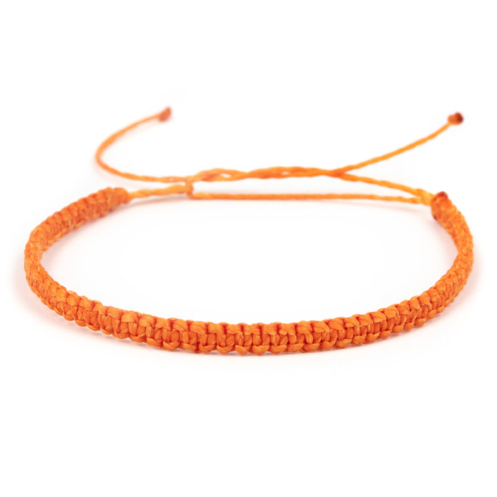 Gewebtes Armband mit Gleitknoten in orange #color_orange
