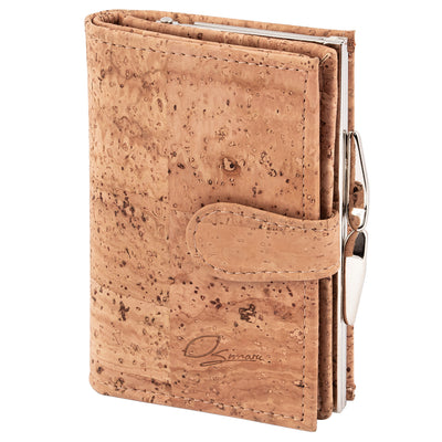 Cork Wallet with Snap Coin Purse for Women