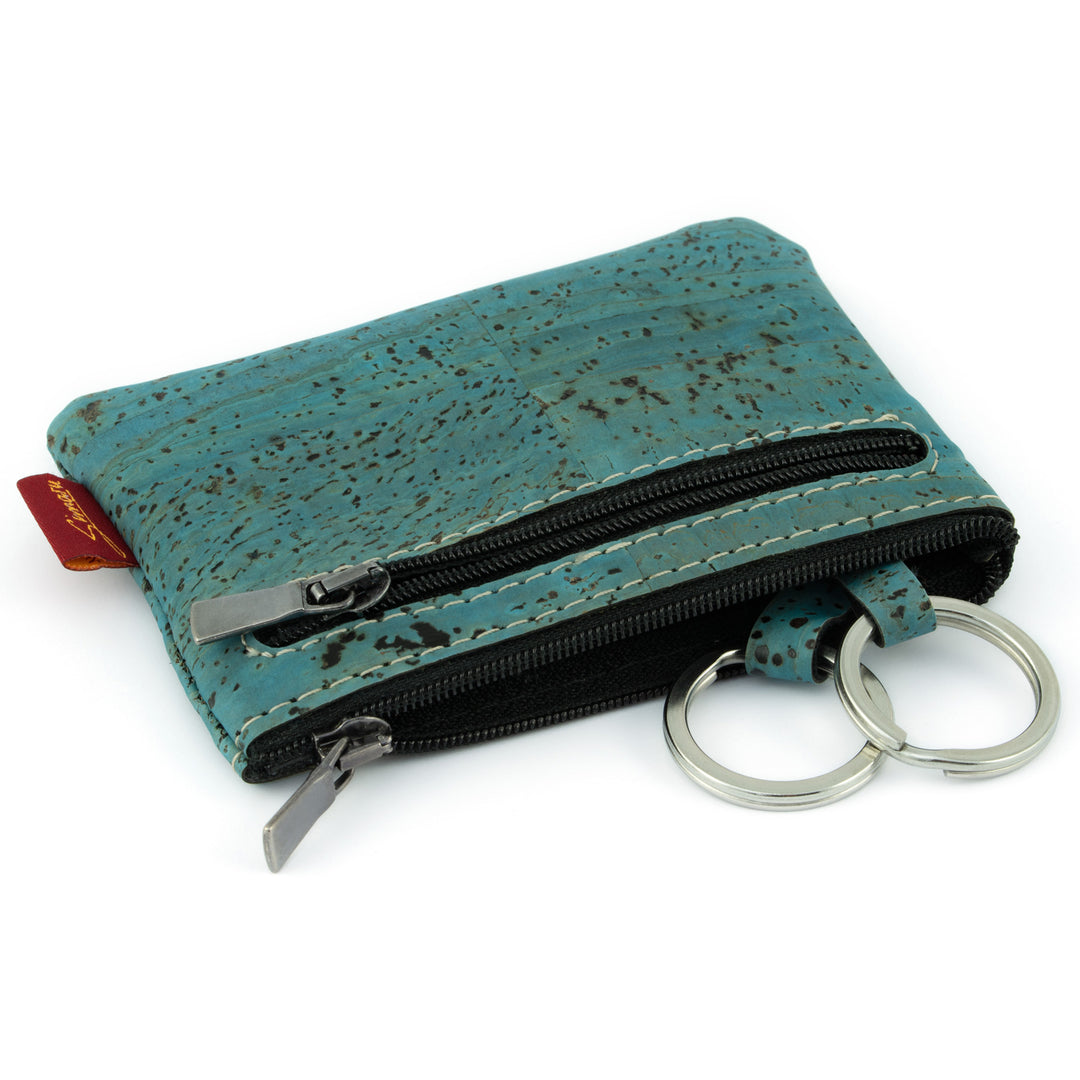 Key case with 2 key rings and money pocket