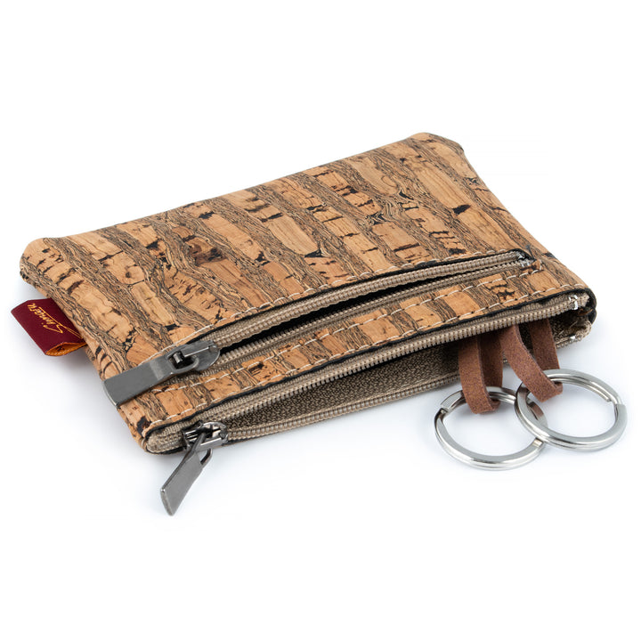 Key case with 2 key rings and money pocket