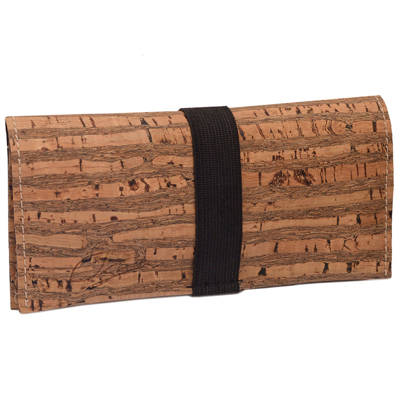 Plain 35g cork tobacco bag with zipper compartment