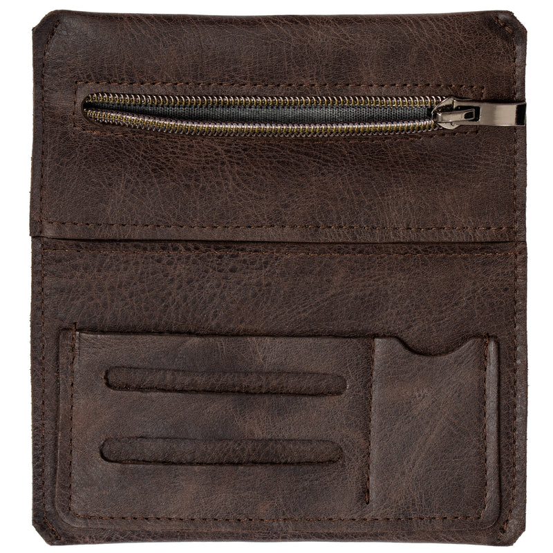 Genuine leather tobacco bag with interchangeable clasp